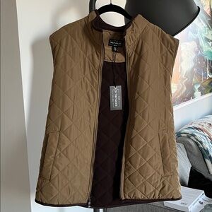 For the Republic Men's Quilted Brown Vest